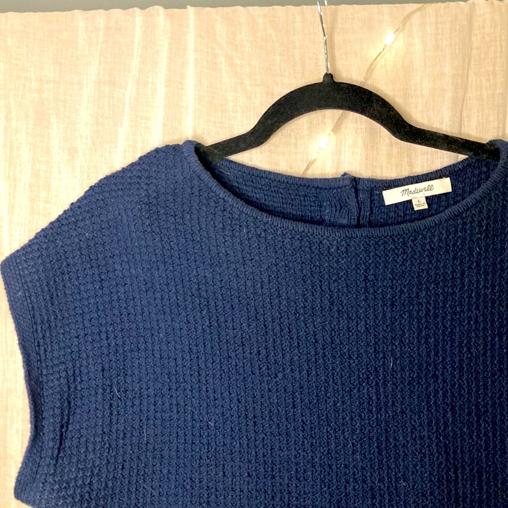 Madewell Navy Sleeveless Sweater